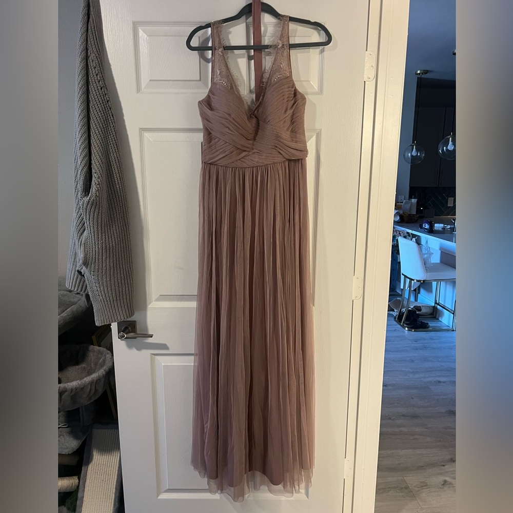 Worn once, small wedding where I was maid of honor for my mom. Anthropologie.